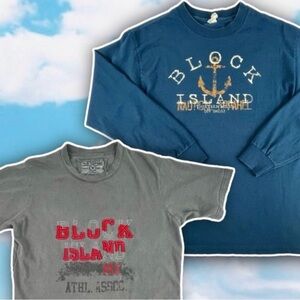 ❤️ BLOCK ISLAND Mens Location T-Shirt Bundle Travel Rhode Island Nautical Preppy